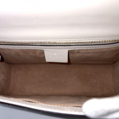 Gucci Shoulder Bag Sherry Line Sylvie Leather White Gold — view 4