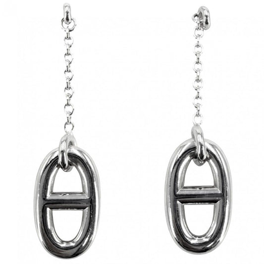 Hermes Earrings Chaine D'ancre Farandole 925 Sterling Silver