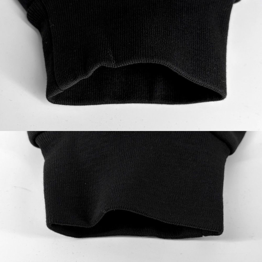 Balenciaga Hoodie Pullover Logo Print Top M Black Cotton — view 3