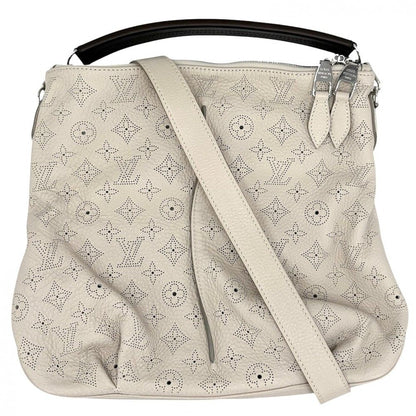 Louis Vuitton 2-Way Selene PM Shoulder Bag Monogram Mahina Beige Silver