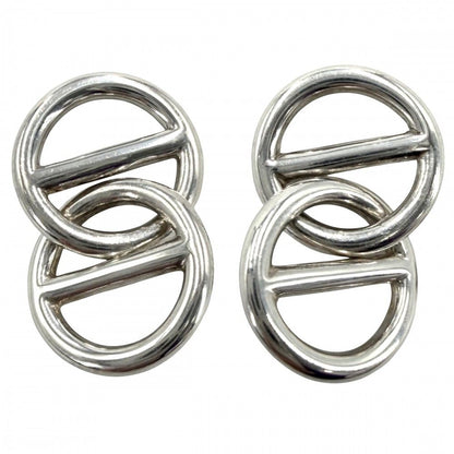 Hermes Earrings Mini Chaine D'ancre 925 Sterling Silver
