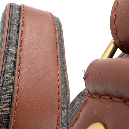 Saint Laurent Paris Shoulder Bag YSL Logo Crossbody Leather Brown Gold — view 8