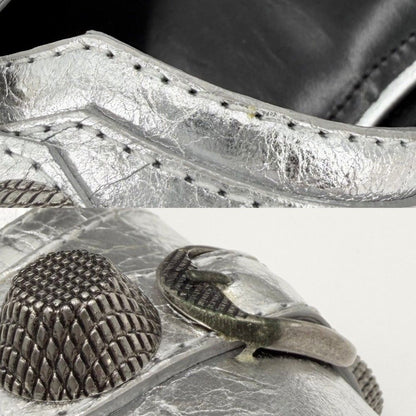 Balenciaga Sandals le Cagole Metallic Shoes Lecago Flat 39 Silver — view 8