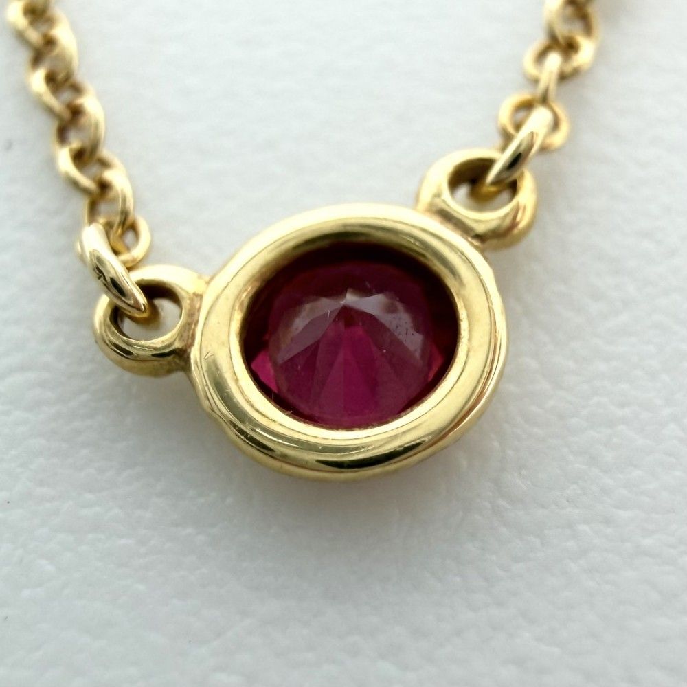 Tiffany & Co Necklace Color by the Yard Elsa Peretti 18k YG Gold Ruby — view 7