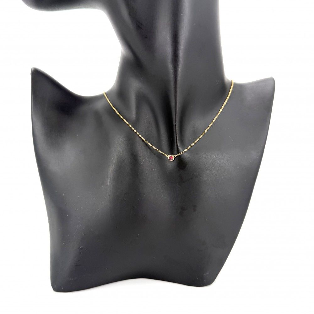 Tiffany & Co Necklace Color by the Yard Elsa Peretti 18k YG Gold Ruby — view 3