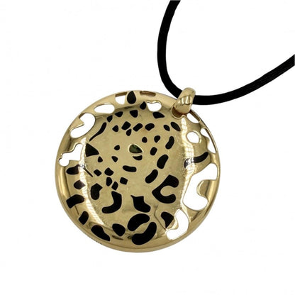 Cartier Necklace Panthere Pellege Pendant Motif 18k YG Gold Tsavorite