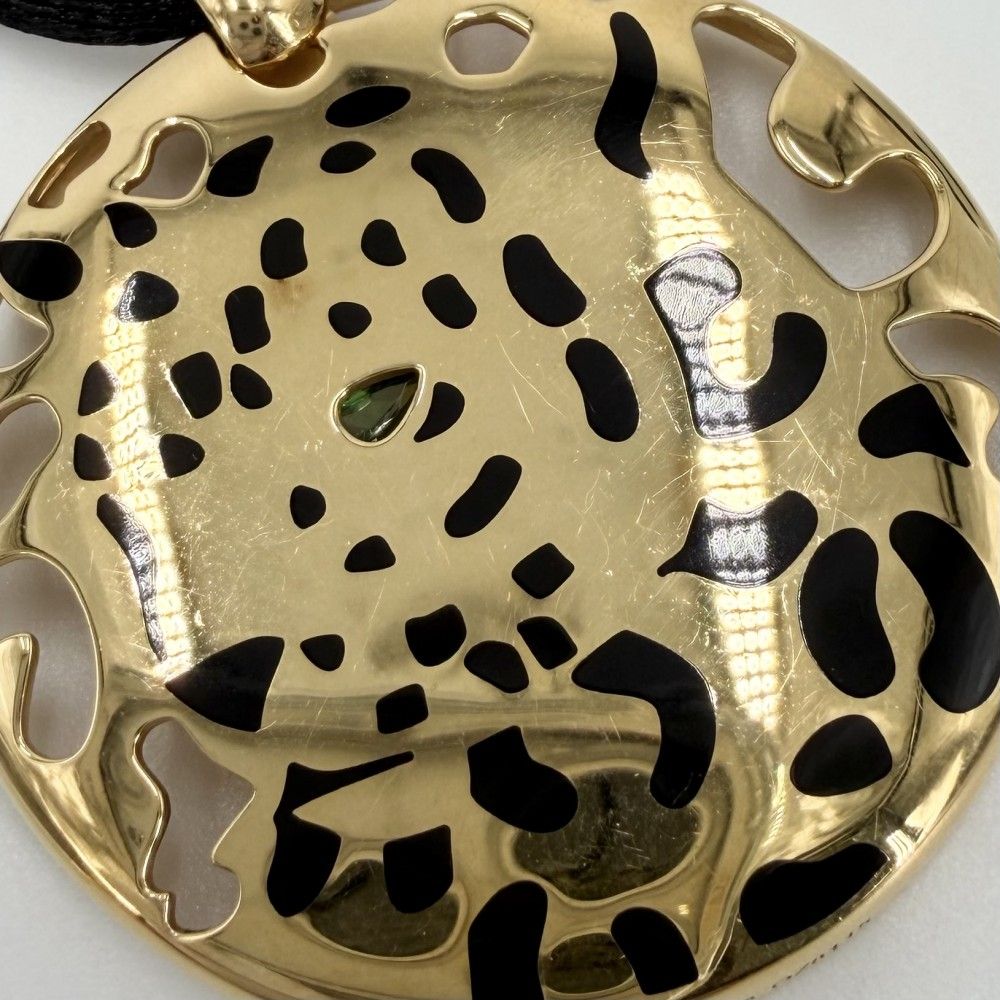 Cartier Necklace Panthere Pellege Pendant Motif 18k YG Gold Tsavorite — view 7