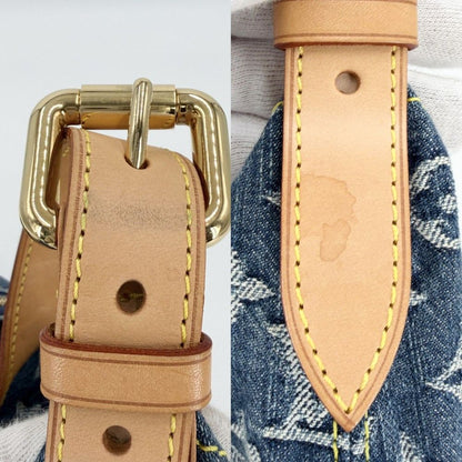 Louis Vuitton Handbag Baggy GM One Shoulder Monogram Denim Blue Gold — view 7