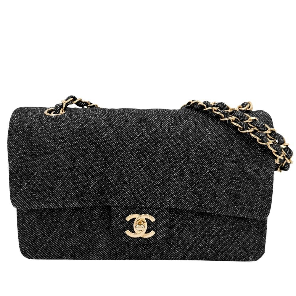 Chanel Shoulder Bag Quilted 25 Turnlock Double Flap Crossbody Chain CC Logo