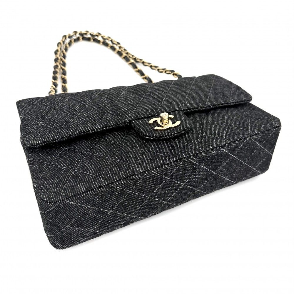 Chanel Shoulder Bag Quilted 25 Turnlock Double Flap Crossbody Chain CC Logo — view 3