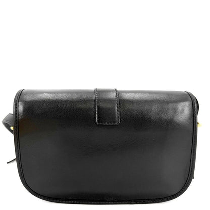 Celine Shoulder Bag Pochette Crossbody Leather Black Gold — view 2
