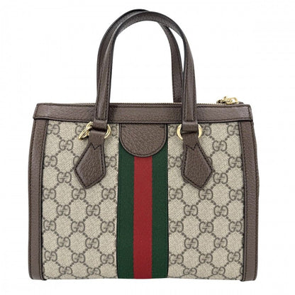 Gucci 2-Way Ophidia Small Tote Shoulder Bag Crossbody GG Supreme Canvas Leather — view 2