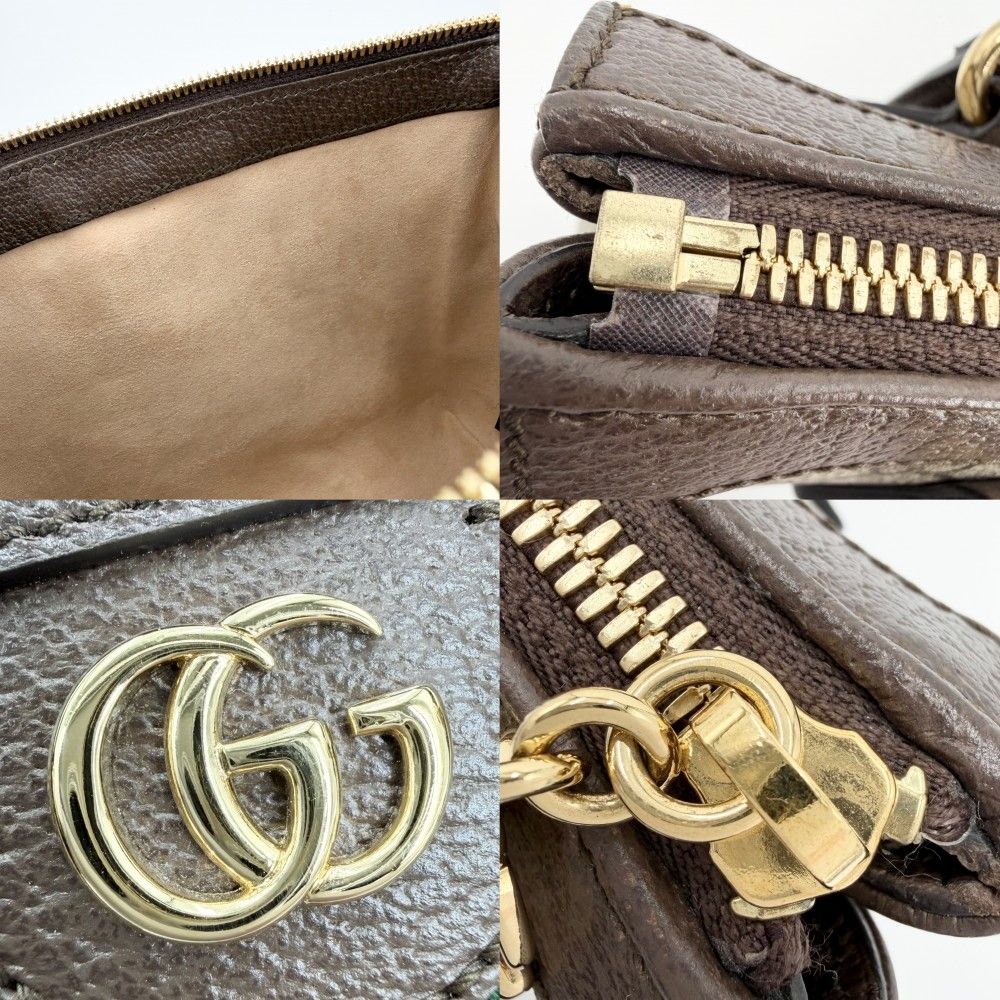 Gucci 2-Way Ophidia Small Tote Shoulder Bag Crossbody GG Supreme Canvas Leather — view 6