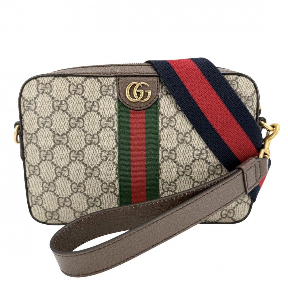 Gucci Shoulder Bag Ophidia Small Cross 2-Way Clutch Crossbody Second GG Supreme