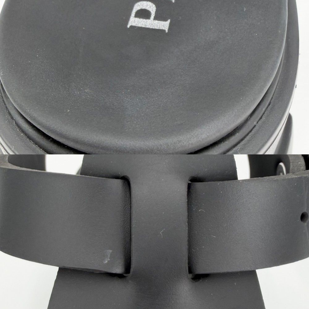Prada Sandals Monolith Ruba Platform Shoes Triangle Logo 6 Sizes Black — view 9