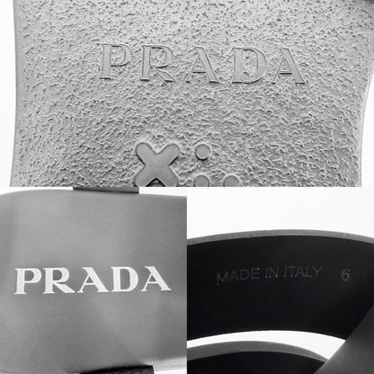 Prada Sandals Monolith Ruba Platform Shoes Triangle Logo 6 Sizes Black — view 6