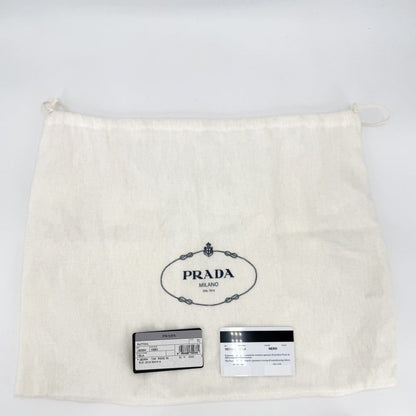 Prada Shoulder Bag Triangle Logo Crossbody Nylon Black Silver — view 7