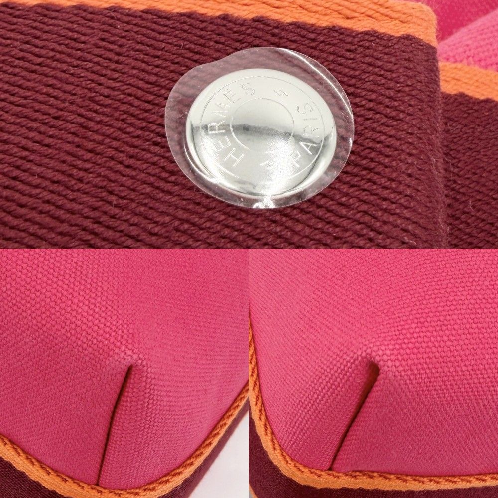 Hermes Handbag Vanity Pouch Bride-a-Brac PM Cotton Pink Silver — view 6