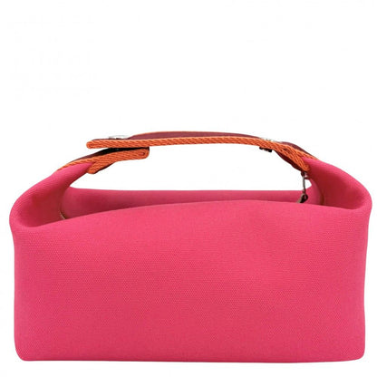 Hermes Handbag Vanity Pouch Bride-a-Brac PM Cotton Pink Silver — view 2