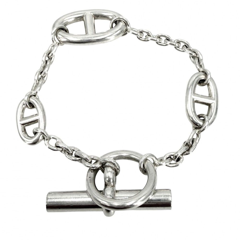 Hermes Bracelet Chaine D'ancre Farandole 925 Sterling Silver