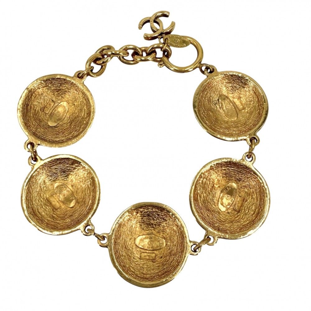 Chanel Bracelet CC Logo Quilted with Adjuster Star Gold Plated — view 2
