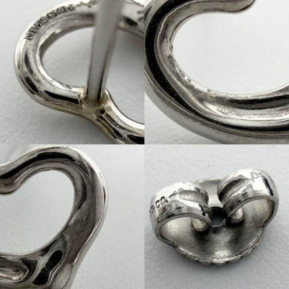 Tiffany & Co Earrings Elsa Peretti Open Heart Stud Platinum — view 6