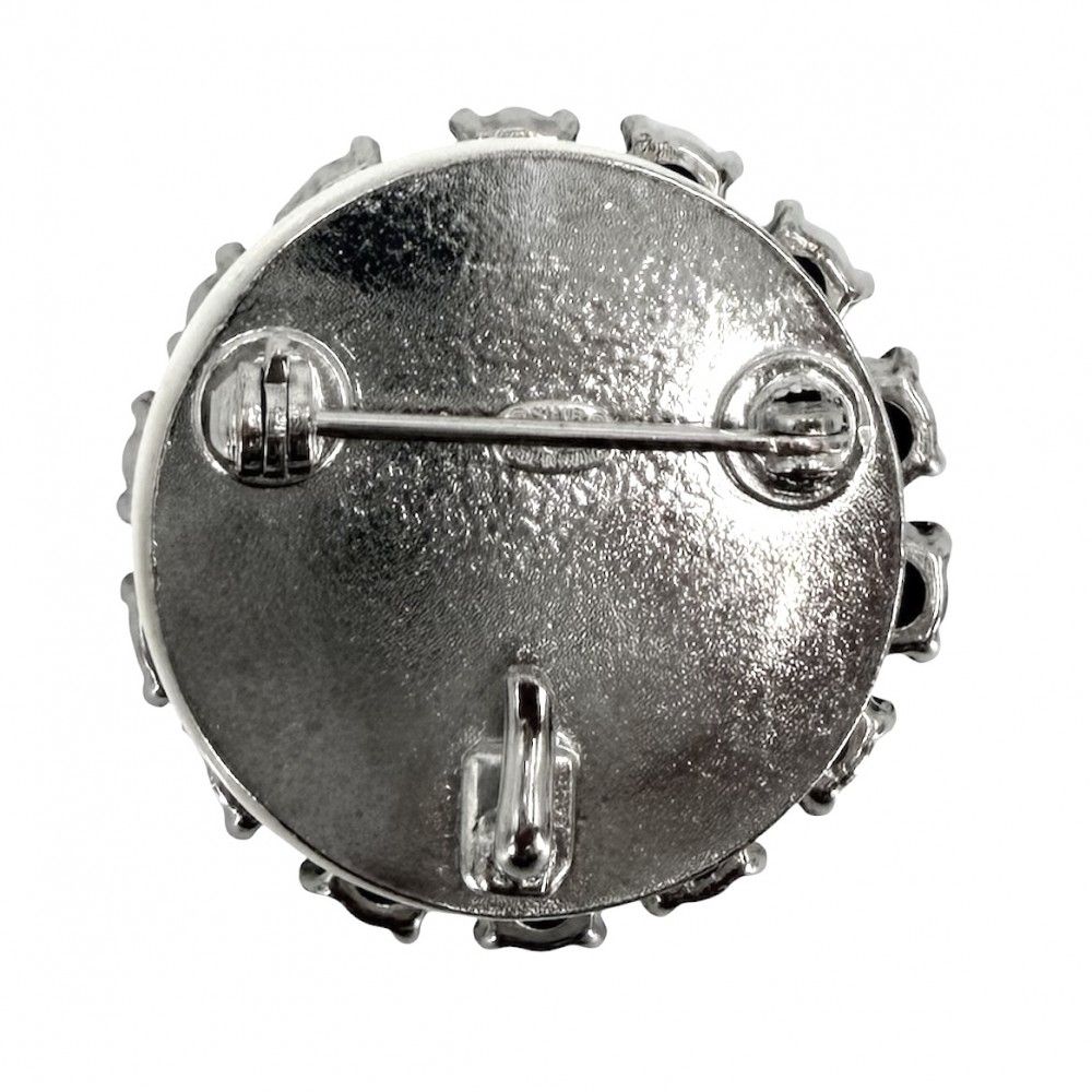 Chanel Brooch Round CC Logo Rhinestone — view 2
