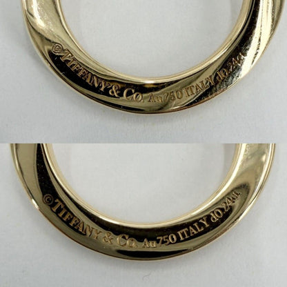 Tiffany & Co Earrings Open Hoop T One 18k YG Gold Diamond — view 7