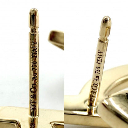 Tiffany & Co Earrings Open Hoop T One 18k YG Gold Diamond — view 5