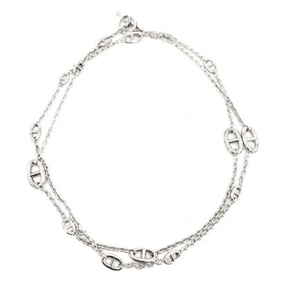 Hermes Necklace Farandole Long Chaine D'ancre 925 Sterling Silver