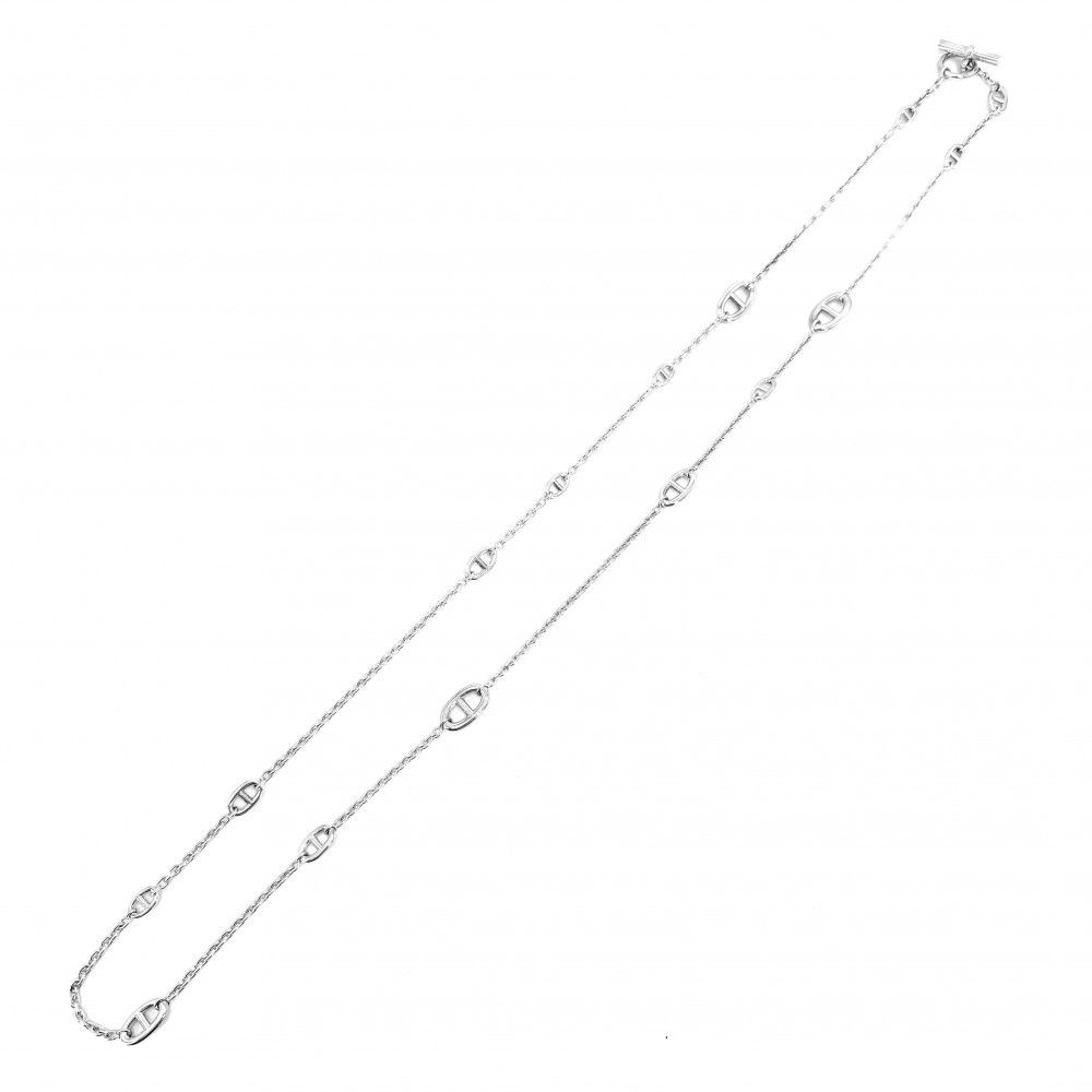 Hermes Necklace Farandole Long Chaine D'ancre 925 Sterling Silver — view 4