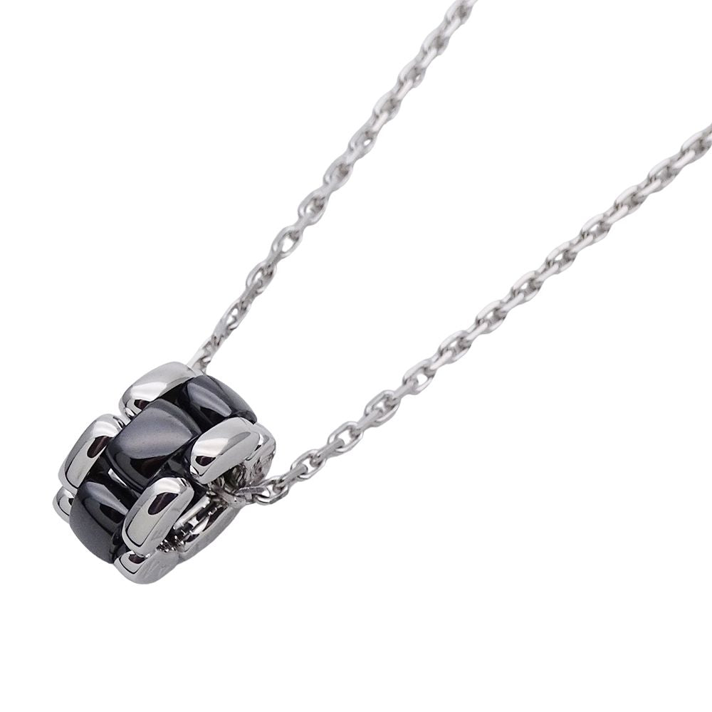 Chanel Necklace Black Ceramic Ultra White Gold Polished