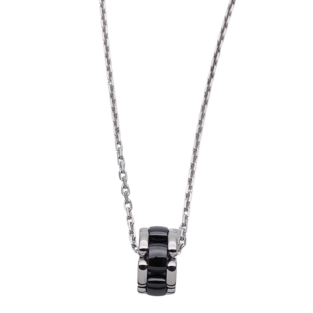 Chanel Necklace Black Ceramic Ultra White Gold Polished — view 2