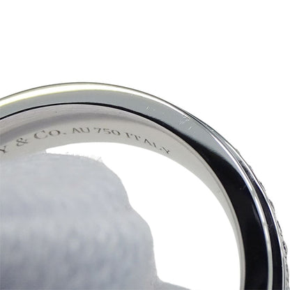 Tiffany & Co Ring Diamond T Two Narrow White Gold Polished — view 9