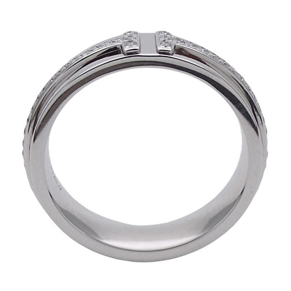 Tiffany & Co Ring Diamond T Two Narrow White Gold Polished — view 3