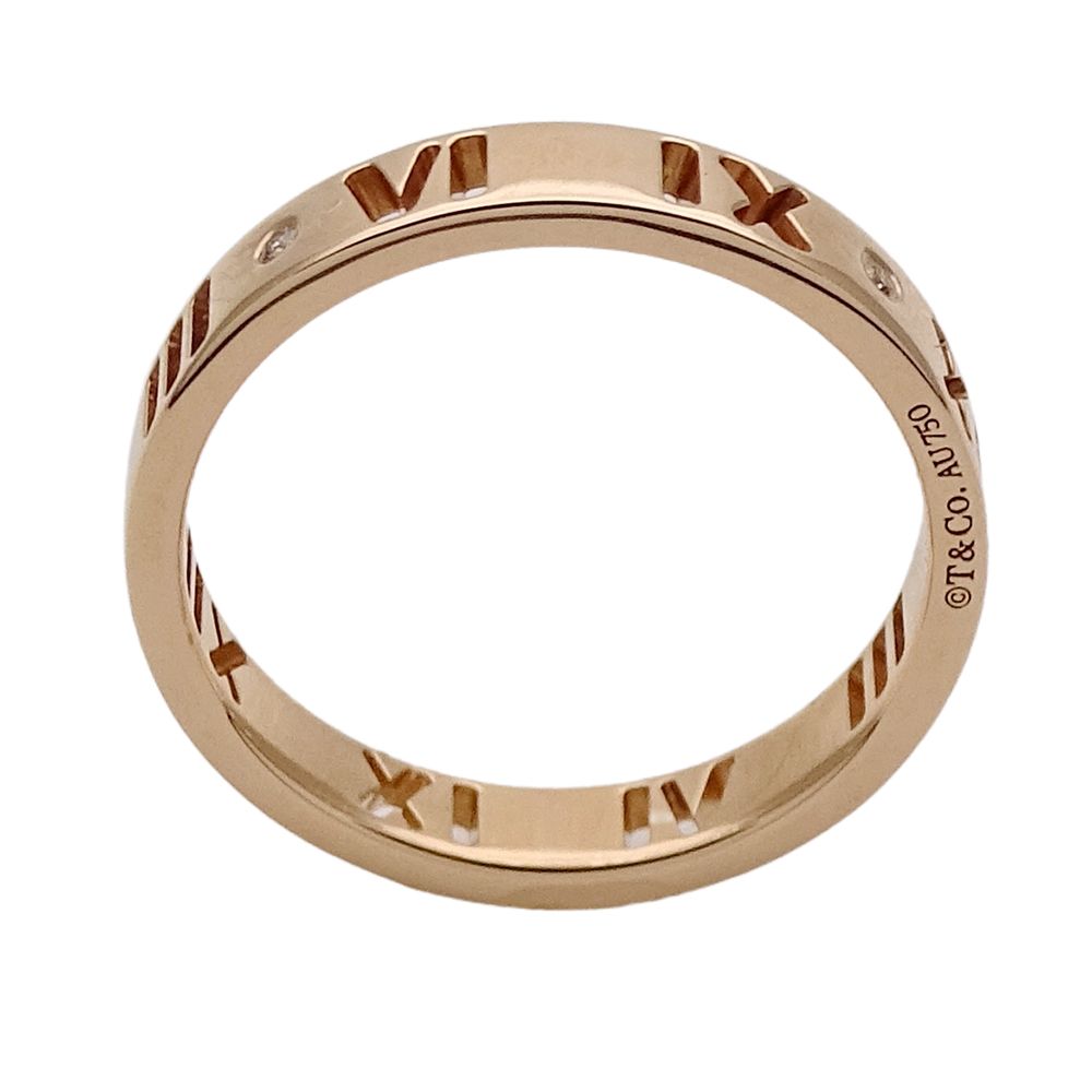 Tiffany & Co Ring Diamond Atlas Earrings Pink Gold No 11 — view 3