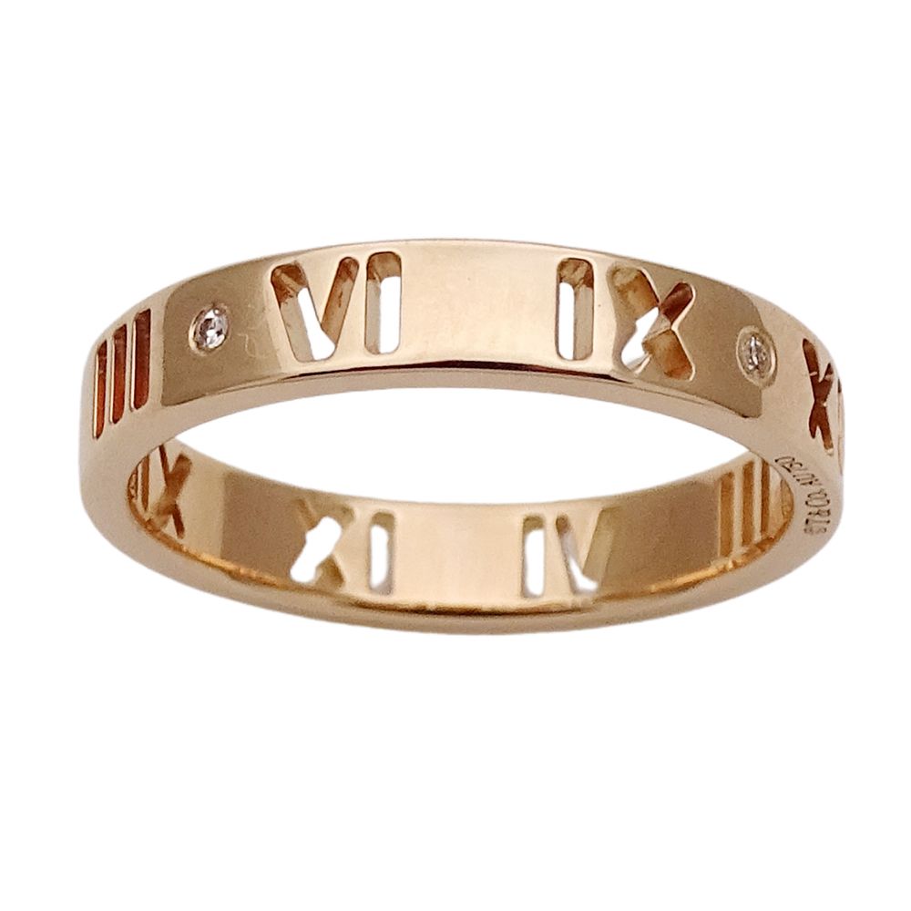 Tiffany & Co Ring Diamond Atlas Earrings Pink Gold No 11 — view 2