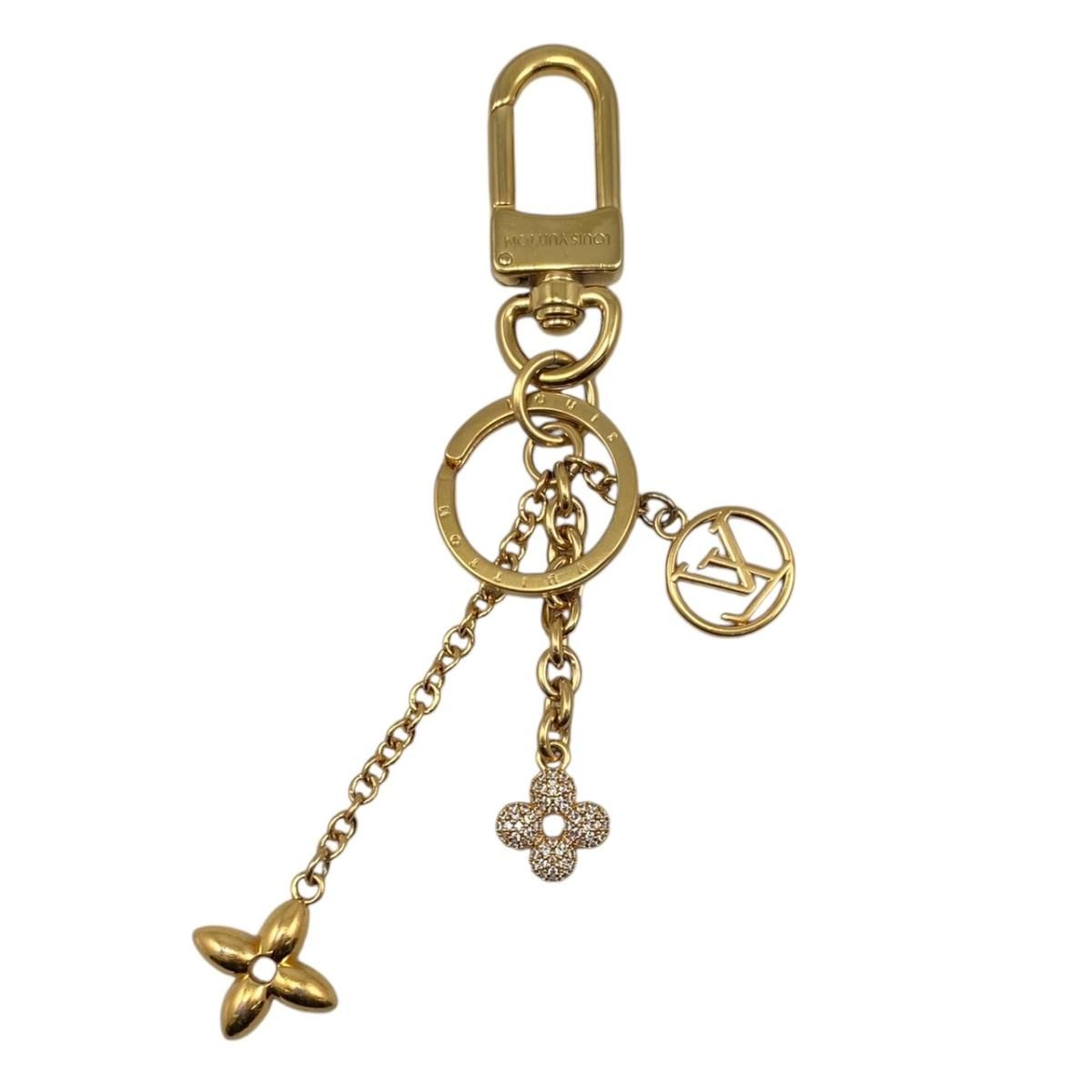 Louis Vuitton Bag Charm Blue Ming Garden Monogram Flower LV Circle Gold — view 2