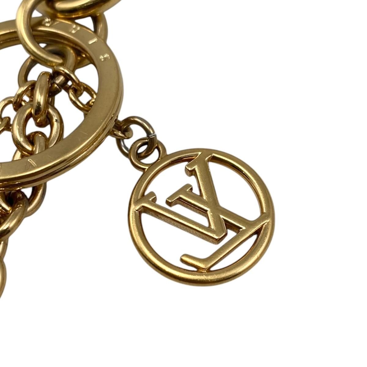 Louis Vuitton Bag Charm Blue Ming Garden Monogram Flower LV Circle Gold — view 9
