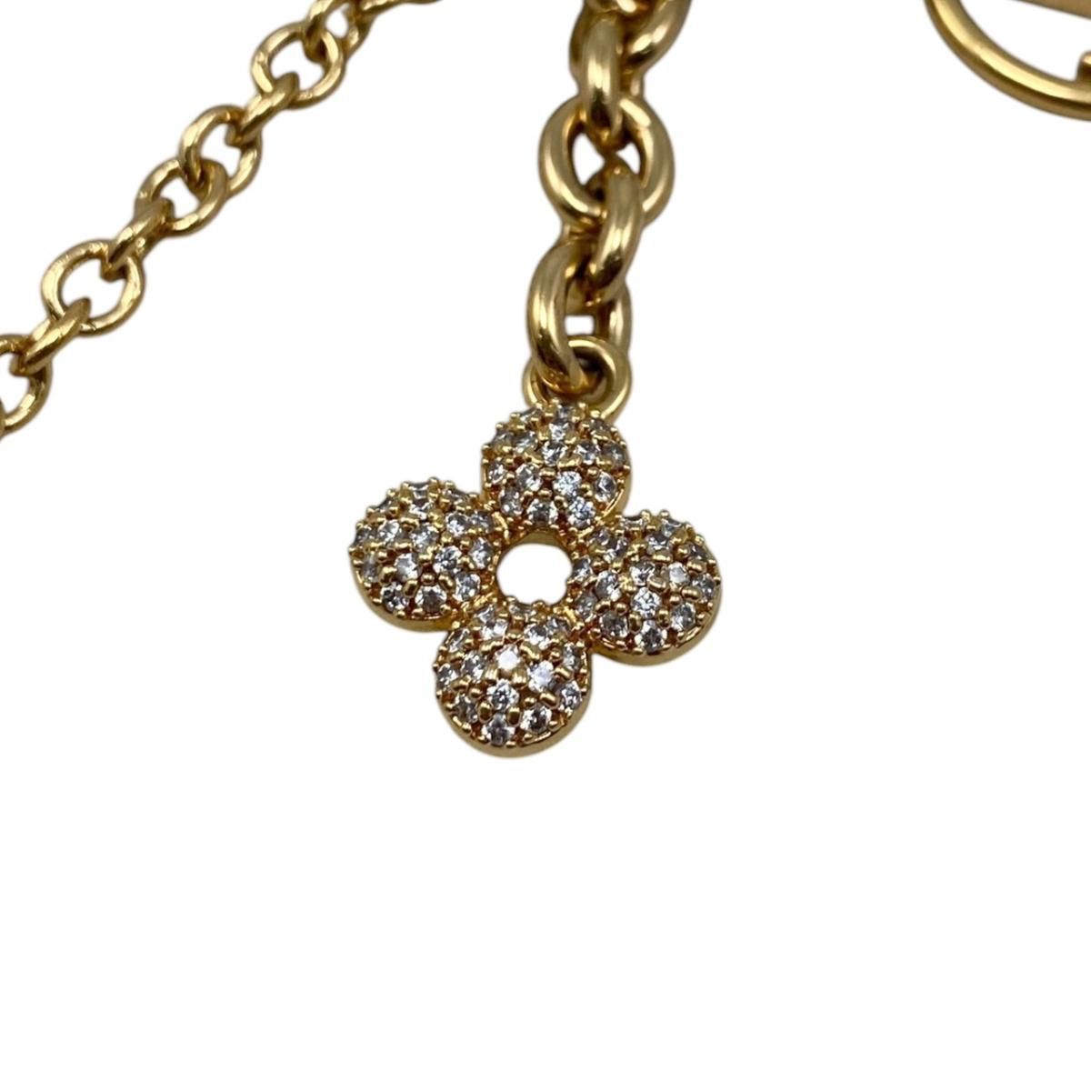 Louis Vuitton Bag Charm Blue Ming Garden Monogram Flower LV Circle Gold — view 8