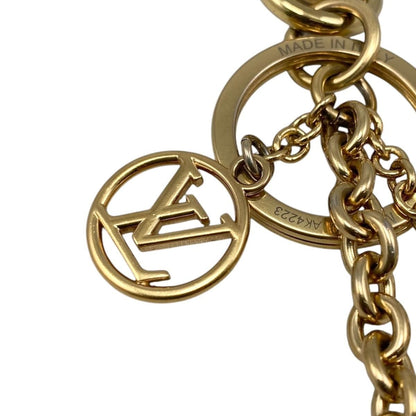Louis Vuitton Bag Charm Blue Ming Garden Monogram Flower LV Circle Gold — view 5