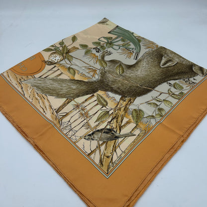 Hermes Carre 90 Yellow Forest Hunting Scarf — view 3