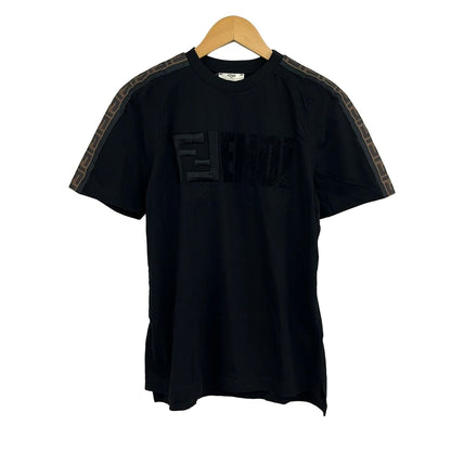 Fendi Short Sleeve Top XS Black Brown Dark Zucca Pattern