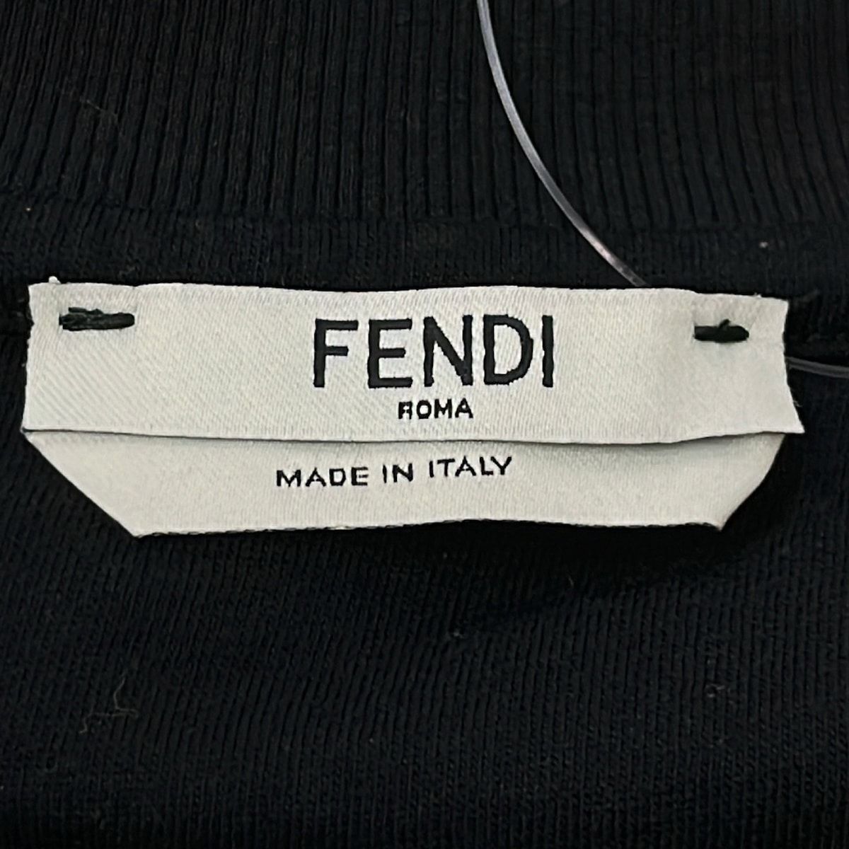 Fendi Short Sleeve Top XS Black Brown Dark Zucca Pattern — view 3