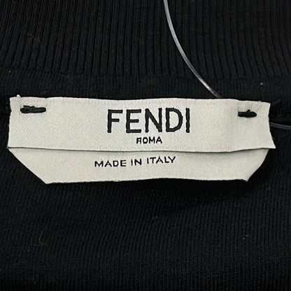 Fendi Short Sleeve Top XS Black Brown Dark Zucca Pattern — view 3