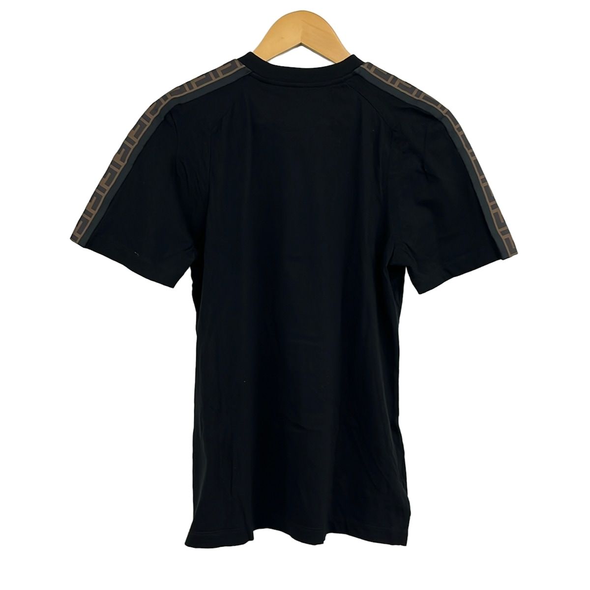 Fendi Short Sleeve Top XS Black Brown Dark Zucca Pattern — view 2