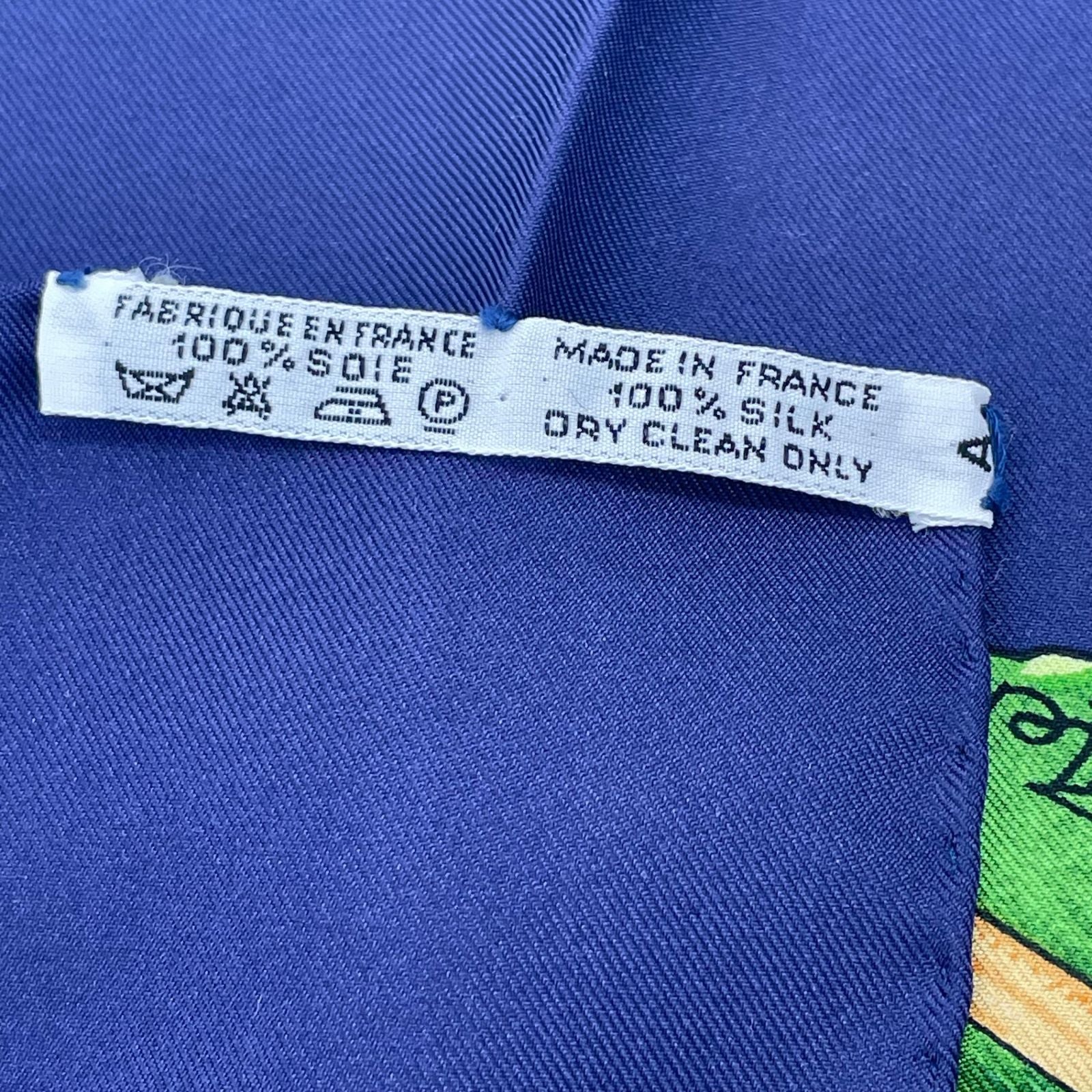 Hermes Carre 90 Scarf Sichuan Navy — view 8