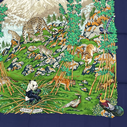 Hermes Carre 90 Scarf Sichuan Navy — view 3
