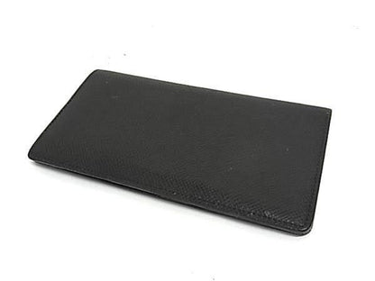 Louis Vuitton Wallet Taiga Portefeuille Long Black Leather Bifold Billfold — view 2