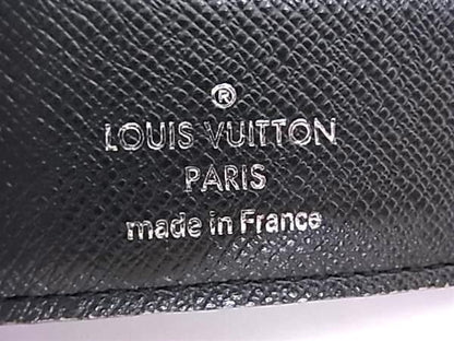 Louis Vuitton Wallet Taiga Portefeuille Long Black Leather Bifold Billfold — view 5